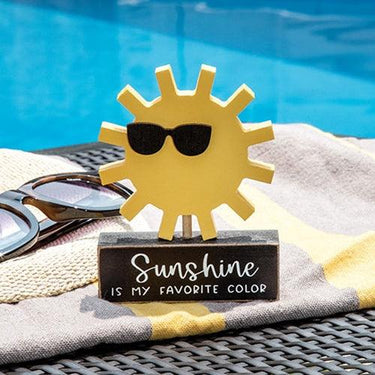 Sunshine is My Favorite Color Wooden Sitter - The Fox Decor